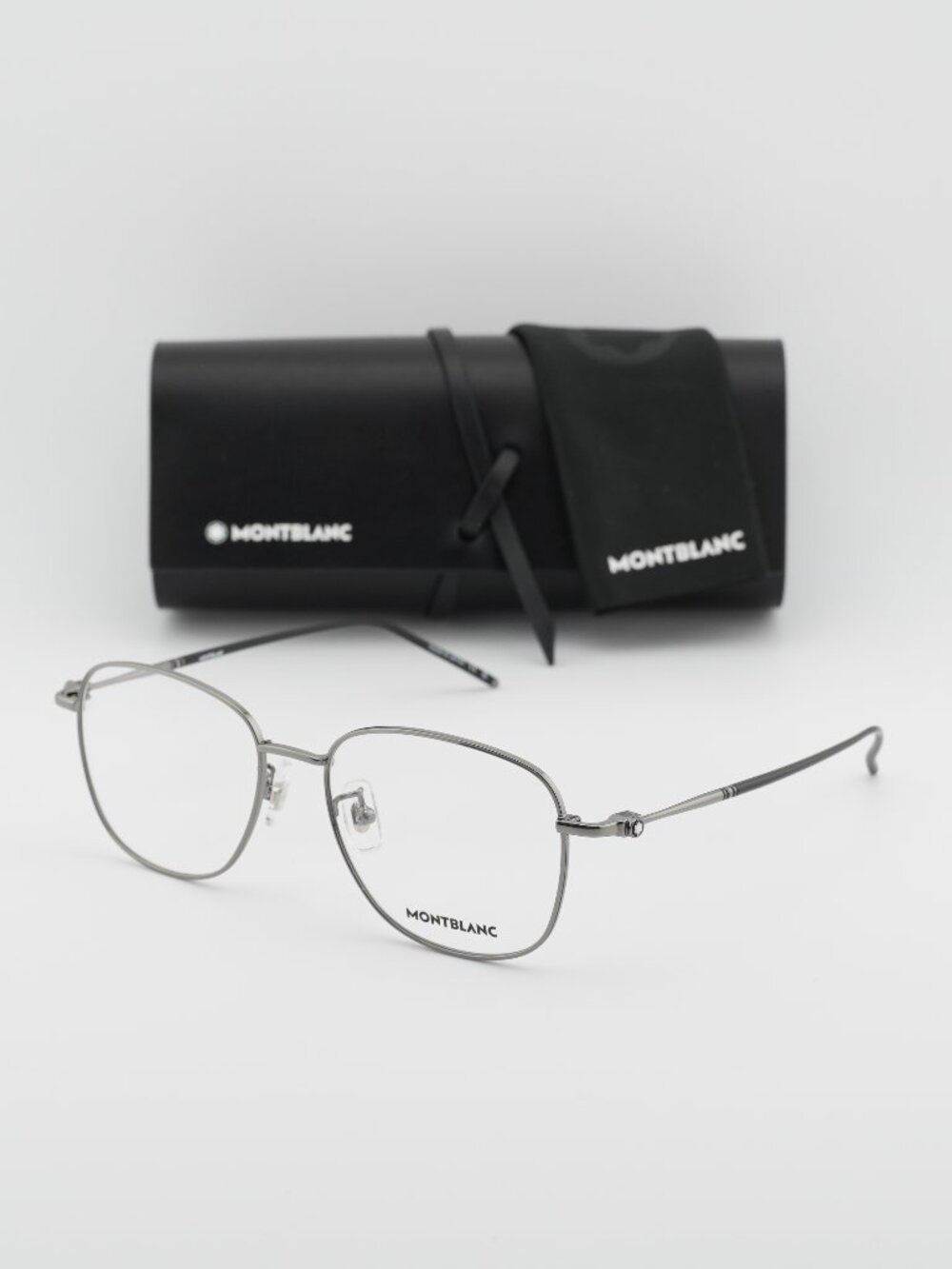 Montblanc MB0139OK 006 Square Eyeglasses – Ruthenium 54mm
